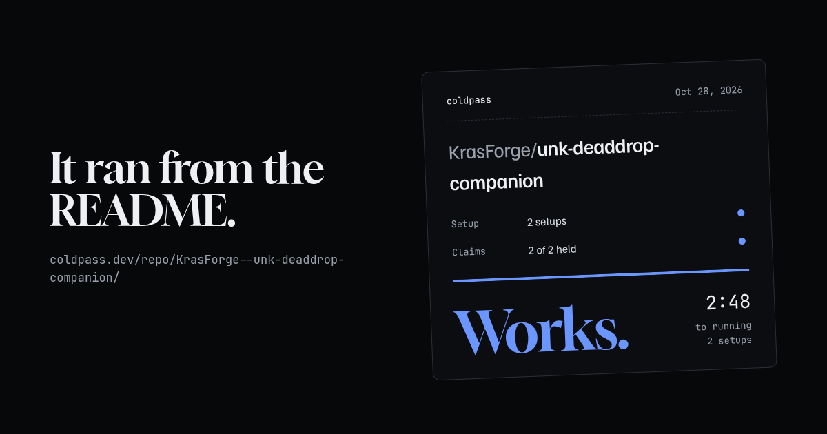 Share card: KrasForge/unk-deaddrop-companion works