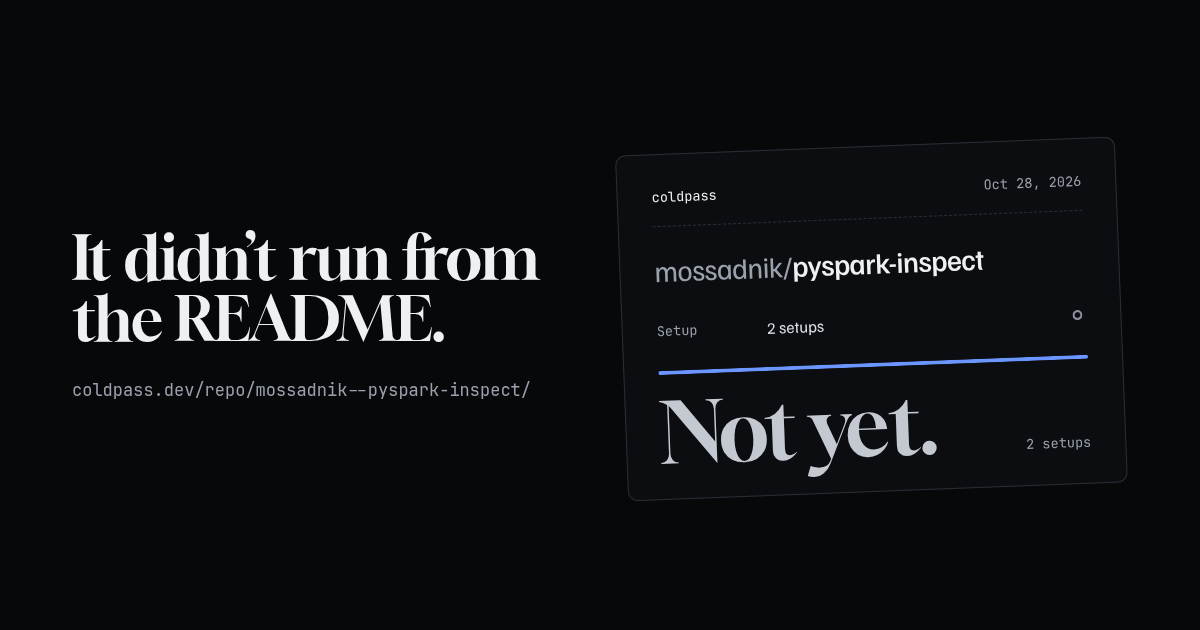 Share card: mossadnik/pyspark-inspect not yet